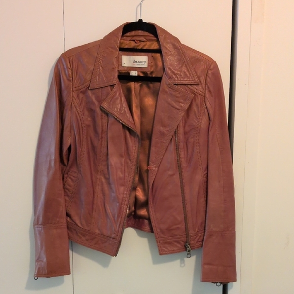 Esprit Jackets & Blazers - Esprit Dusty Pink Leather Jacket